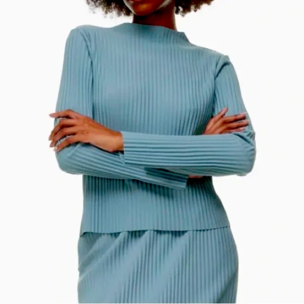 NWT Aritzia Babaton Advocate Long Sleeve Top ~ Slate Blue XS 💙